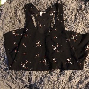 Black Floral Tanktop